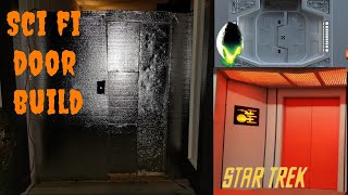 DIY Budget Sci-Fi Pocket Door for Haunts or Sets #alien #diy #startrek #scp