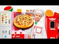 Les enfants préparent des pizzas à la maison