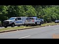 Traffic safety investigators after Two pedestrians struck