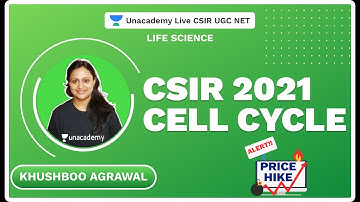 CSIR 2021 | Cell Cycle Concept | KHUSHBOO AGRAWAL| Unacademy Live