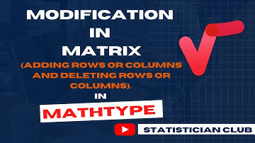 Modify  a Matrix adding or  deleting rows and columns in Mathtype