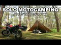 SOLO MOTOCAMPING | HONDA CRF250 RALLY | HUJAN MALAM HARI DI GREEN GRASS CIKOLE | バイクでソロキャンプ | ASMR