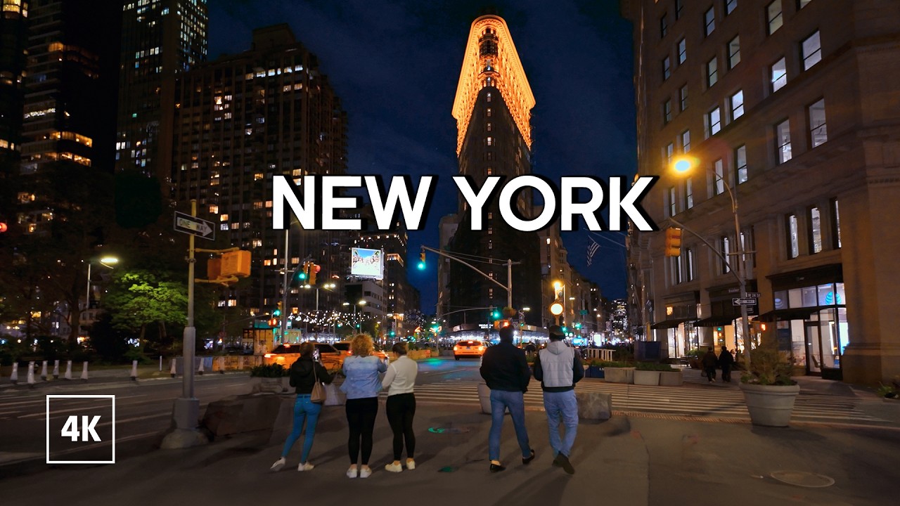 New York, Amerika Serikat | manhattan | Jelajah Kota Malam 4K