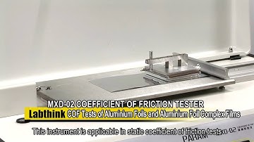 Coefficient of Friction Test of Alu Foil on MXD 02 by Labthink