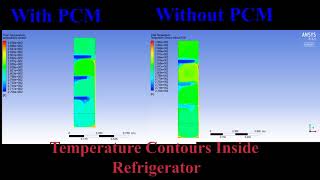 ANSYS FLUENT SIMULATION OF PCM INSIDE REFRIGERATOR-animation (Temperature Contours)