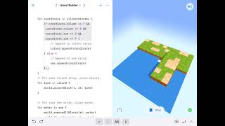 Island Builder - Swift Playgrounds Learn to Code 2 with Explanation