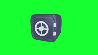 Safe Closed Green Screen Video - Stock Video Footage - No Copyright Animated Videos
