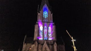 Full Lightshow on Kristiansand Cathedral 2023 | Norway