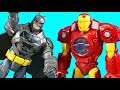 Imaginext Batman Rescues Iron Man Mech Robot And Web Slingin Spider-man ! Superhero Toys