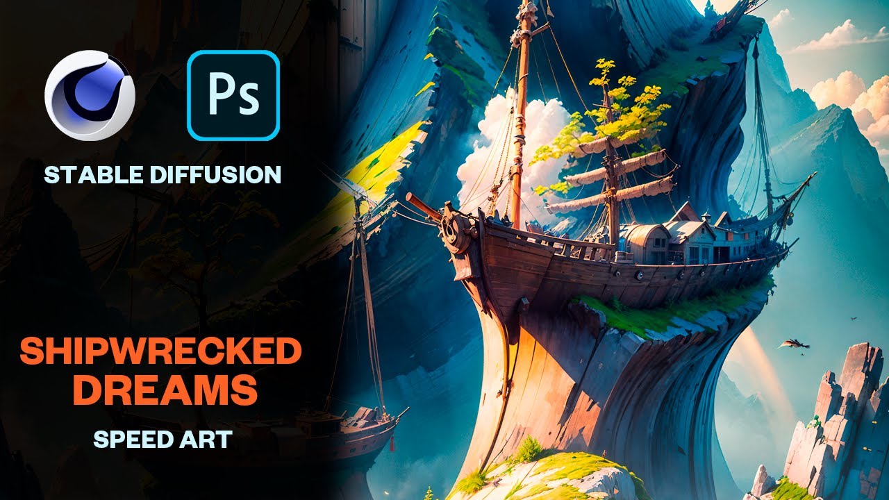 Shipwrecked Dreams | Quick Stable Diffusion tutorial (Speed Art)