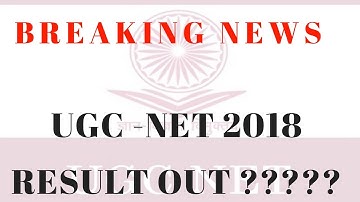 Good News -UGC NET 2018 Result Out