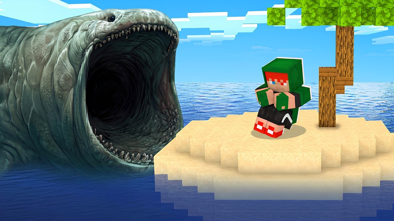 SOBREVIVA EM UMA ILHA CONTRA O BLOOP NO MINECRAFT!!🏝️