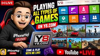 🔴 LIVE !🔥 Playing EVERY Game on Y8.com Until We Find the BEST One😱,iPhoneMoji Vlogs screenshot 5