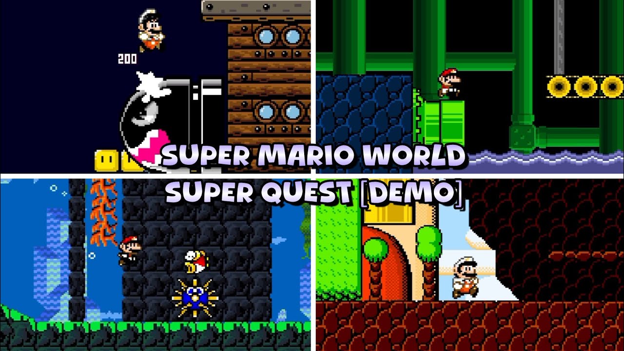 ИГРАЮ В SUPER MARIO WORLD: SUPER QUEST [ДЕМО] (SUPER NINTENDO)
