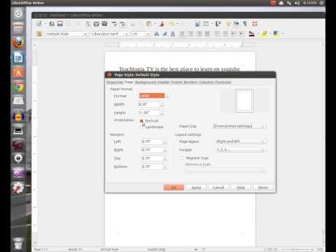 How to convert your documents from portrait to landscape in Libre Office