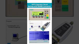 How to Upload & Download Project from Siemens OP73 via RS485 Converter ProSave or WINCC Tutorial