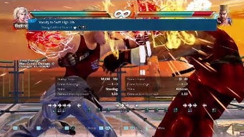 Tekken 7 Lidia Sobieska Frame data On Hit and On Block moves