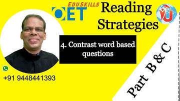 Edu Skills: OET Reading: Contrast-word based Questions: OET made easy: To Fall in Love with OET