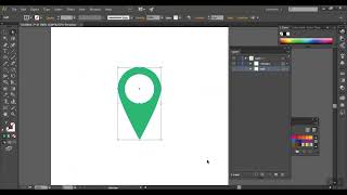 Creating location  Icon - Adobe Illustrator