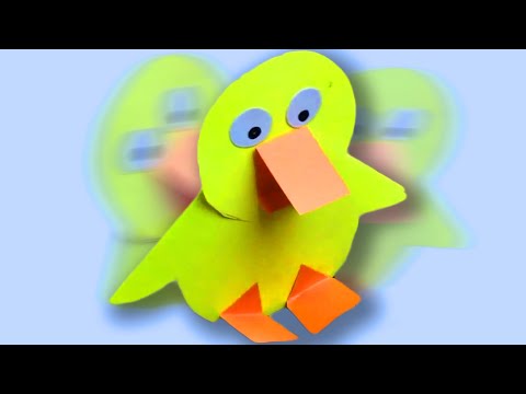 How To Make a Paper Duckling - DIY Swinging Duckling - Paper Craft