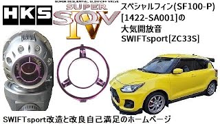 HKS SUPER SQV Ⅳ スペシャルフィン (SF100-P)[1422-SA001]の大気開放音