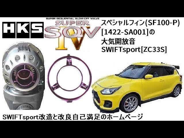 HKS SUPER SQV Ⅳ スペシャルフィン (SF100-P)[1422-SA001]の大気開放 
