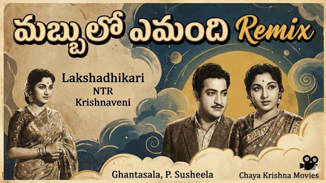 Mabbulo Emundi Remix Lakshadhikari  NTR, Krishnaveni  Ghantasala, P. Susheela - Chaya Krishna Movies