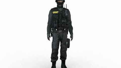 SWAT tactical unit 3d model by Rocketbox Libraries #m158 idle