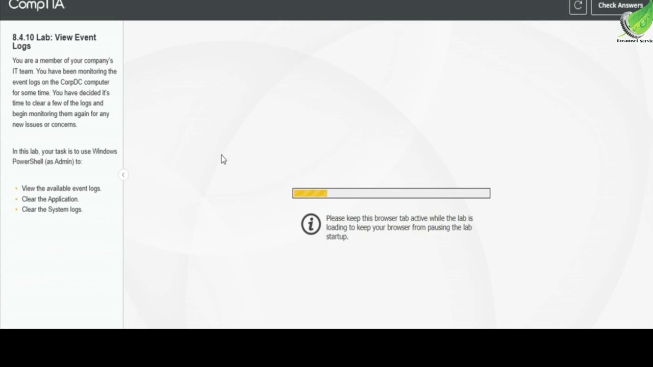 Testout Network + 8.4.10 Lab View Event Logs CMD