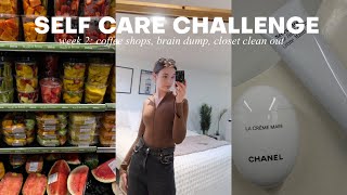 SELF CARE CHALLENGE (week 2: coffee shop, closet clean-out, brain dump)
