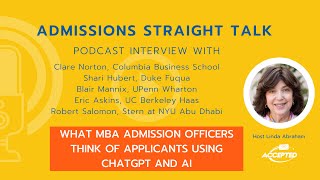 What MBA Admission Officers Think of Applicants Using ChatGPT and AI