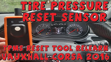 How To Do Tyre Pressure Monitoring System Reset Relearn Tool (Vauxhall Corsa 2016)