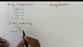 Binary number Addition/ subtraction/ Multiplication/ Division | Matehematical/ Arithmetic operations