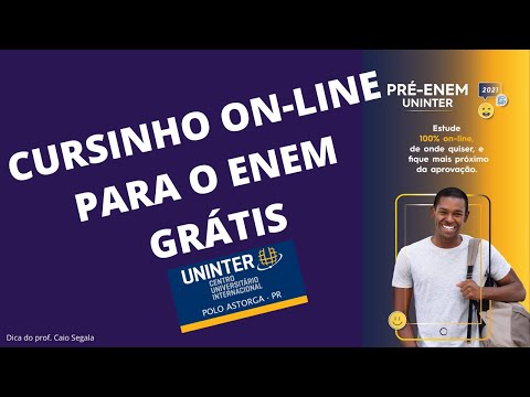 CURSINHO PRÉ-ENEM GRÁTIS ON-LINE NA MAIOR EAD DO BRASIL? SIM!