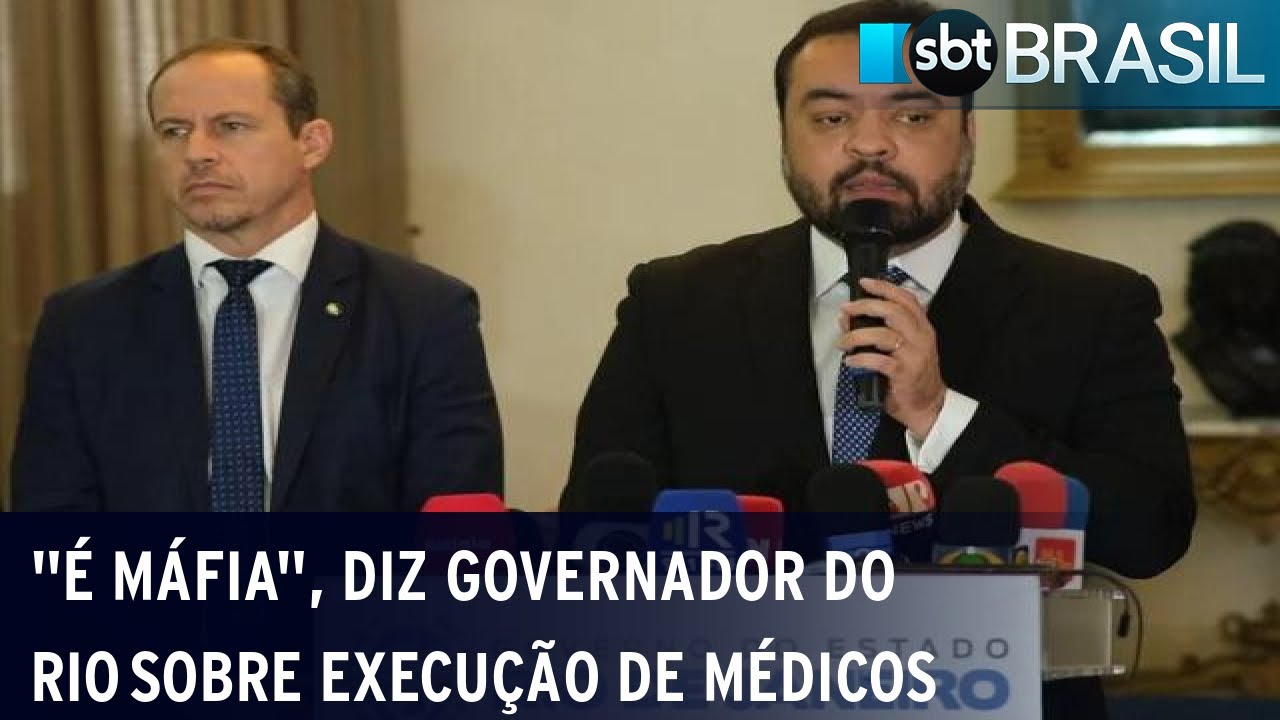 “É máfia”, diz governador do Rio sobre execução de médicos em quiosque| SBT Brasil (06/10/23)