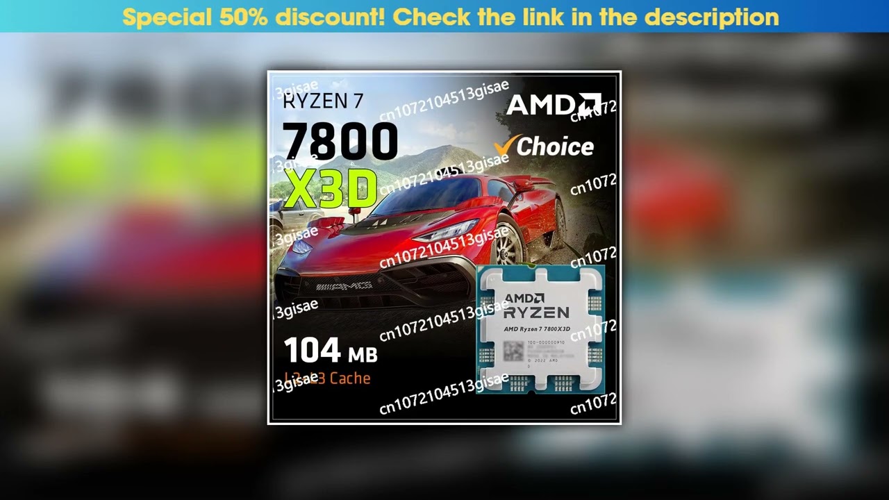 Slide 7 7800X3D CPU RYZEN Processor 8 Core 16 Thread 120W 5nm Socket AM5 Procesador 라이젠 процессор P