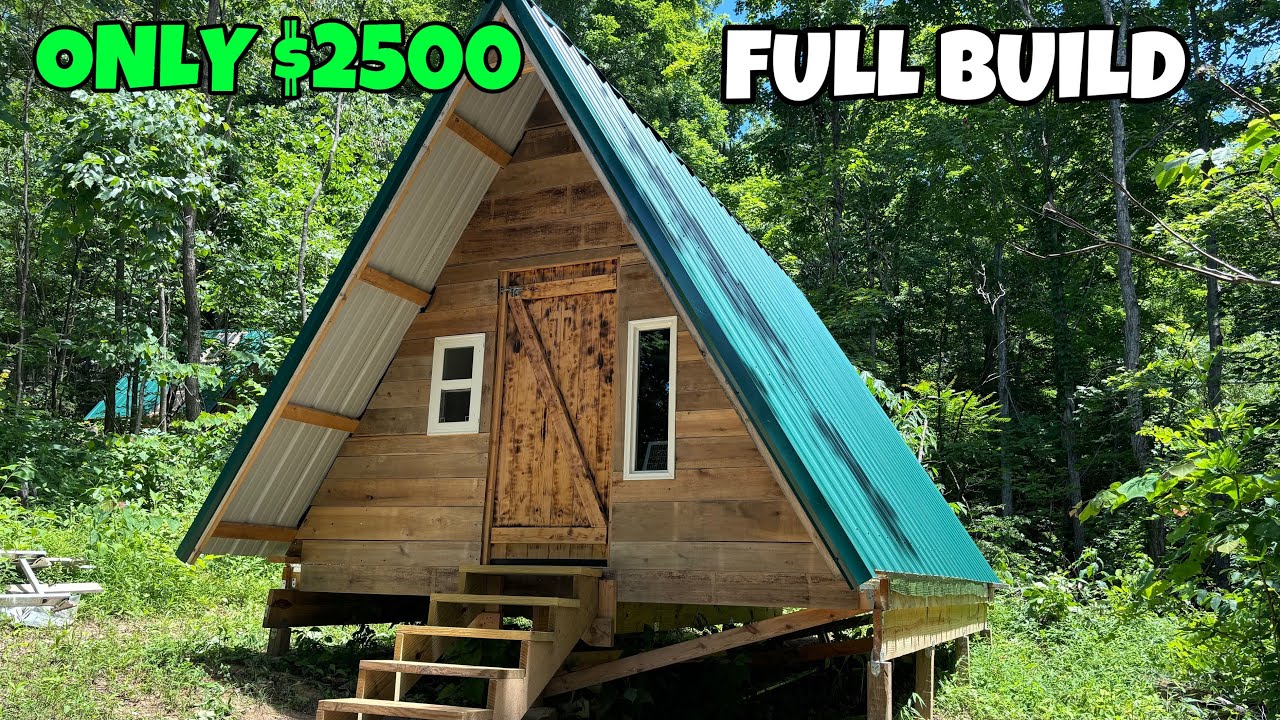 Family Builds Off Grid Cabin Church In The Woods - YouTube