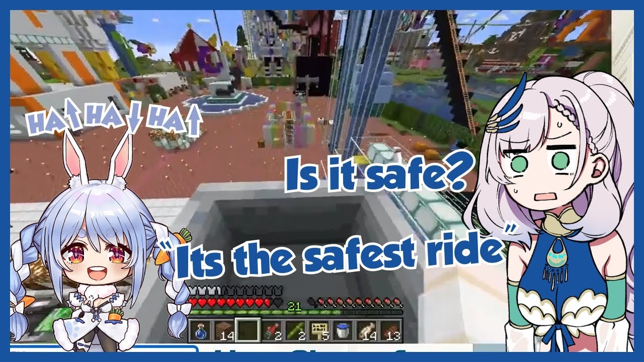 Reine Trying Pecoaster THE SAFEST RIDE in Holoserver But it Didnt Go Well...
