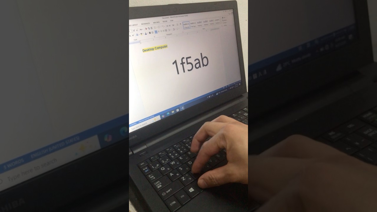 How to Typ Desktop Computer Symbol 