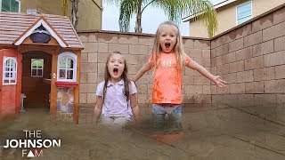BACKYARD HOUSE FLOOD! 😳