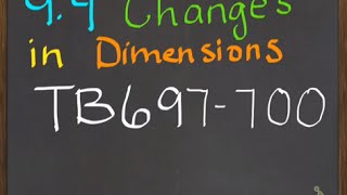 9.4 Changes in Dimensions