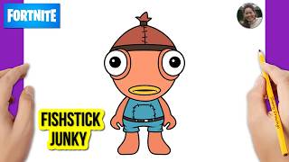 How to Draw Fishstick Fortnite Step by Step | Janky Back Bling Drawing