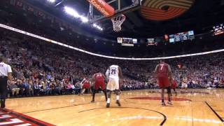 Wesley matthew's huge threes - alt angle with radio call vs heat