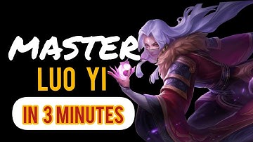 LUO YI TUTORIAL in 3 minutes | GUIDE for beginner |Skills and Build | Mobile Legends: Bang Bang