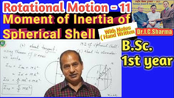 Moment of Inertia of Spherical Shell for B.Sc. Physics || Derivation of M.I. of Spherical Shell