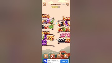 bird sort 2 color puzzle solution niveau 164 #games #gaming #puzzle #puzzlegame #androidgames