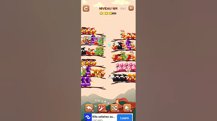 bird sort 2 color puzzle solution niveau 164 #games #gaming #puzzle #puzzlegame #androidgames