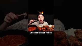 Cheddar Cheese Buldak with Honey Chicken🍗🔥