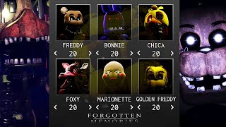 FNAF Roblox Forgotten Memories 6/20 Mode COMPLETE (Night 6 Solo Guide) 