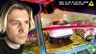 Woman Plows Through Store While Fleeing | xQc Reacts